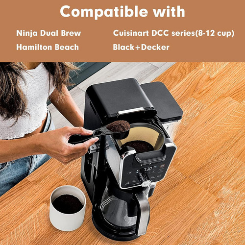 ' 2pc Filtro De Café Reutilizable 12 Taza Para Cuisinart