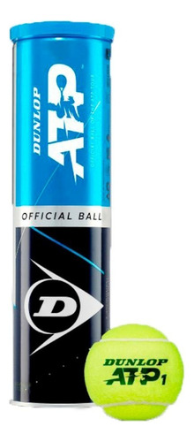 Tarro De Pelotas De Tenis Dunlop Atp Oficial X4 