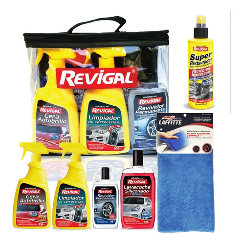 Set Revigal Quita Insecto Lavacoche Autobrillo  Paño Microf