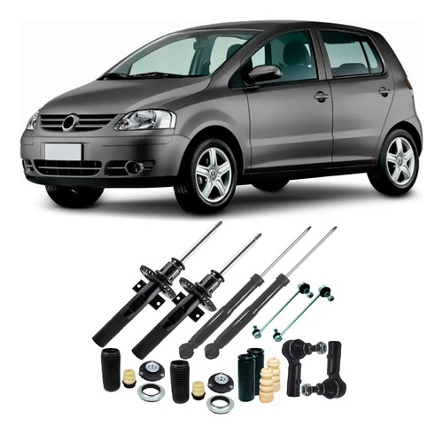 4 Amortecedor+ 4 Kit+ 2 Bieleta+ 2 Terminal Fox 1.6 1.0