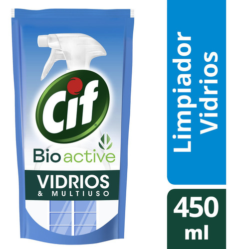 Cif Limpiador Y Vidrios Bioactive Multiuso Recarga 450ml