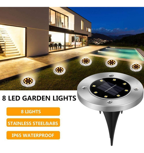 Timepoch Juego 8 Luz Solar Para Exterior Led Lampara Jardin