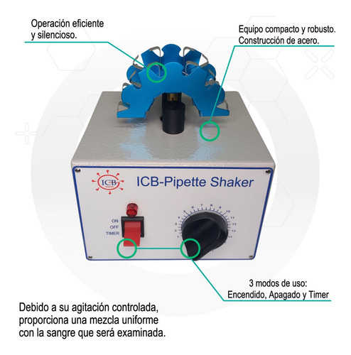 Agitador De 6 Pipetas Tipo Thomas Para Hematología. 2500rpm