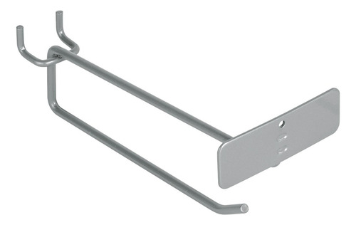 Gancho Recto 6 PuLG, C/portaetiqueta Perfocel/panel Ranurado