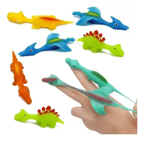 Juego De 10 Piezas Slingshot Dinosaur Finger Toys Finger Toy