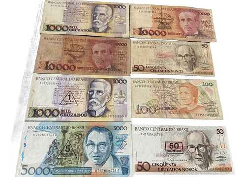 Lote Com 49 Cédulas Antigas Do Brasil Originais Sem Repetir (Usado)