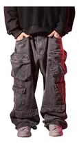 Comprar Pantalón Baggy Cargo Multi Jean Rígido Hombre Mujer Unisex
