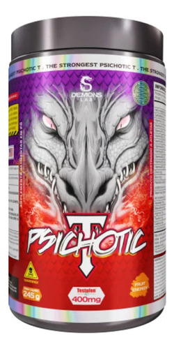 Pré Treino T Psichotic 245g Demons Lab Sabor Fruit Energy