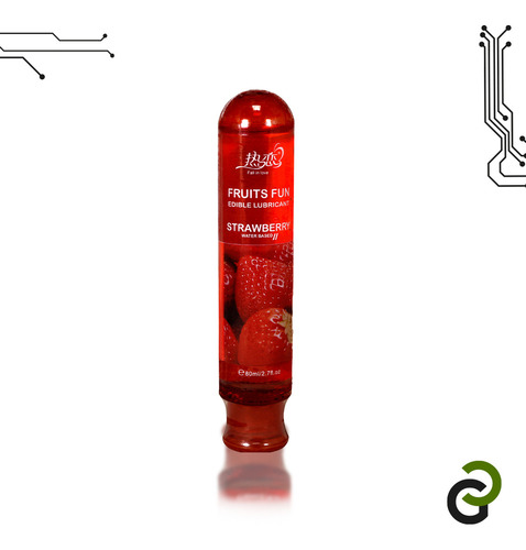 Lubricante Intimo Greenclef De Sabores Comestibles A Base De Agua Sabor Y Aroma A Frutas Fresa 80 Ml