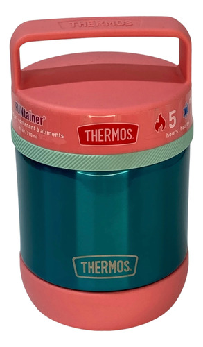 Taza/termo Thermos 290ml Térmico Azul/rosado Con Asa Niña