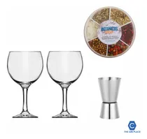 Comprar Kit Botanicos Jigger 2 Copas Para Gin Tonic - The Gin Place