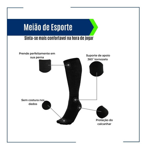 Kit 120 Pares Meião Futebol Adulto
