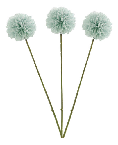 3 Piezas Bola De Crisantemo Artificial Flores Ramo De Seda