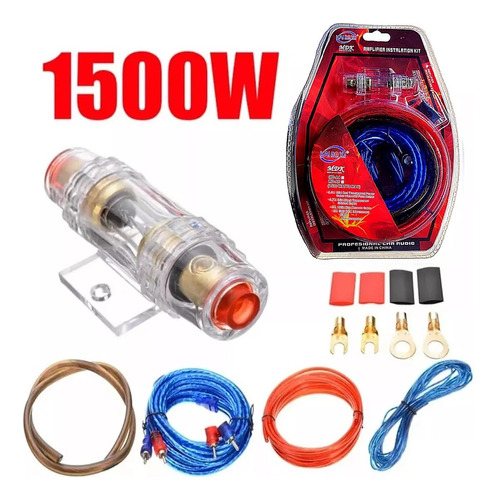 Kit Cable Instalacion Sonido Planta Rca Cable #8 Hasta 1500w