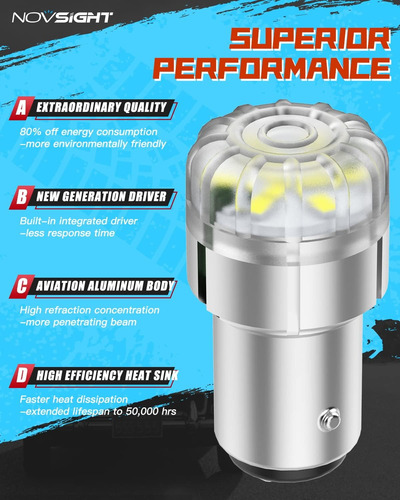 Bombilla Led 1157, 300% Brillante 2357 Luz De Circulaci...