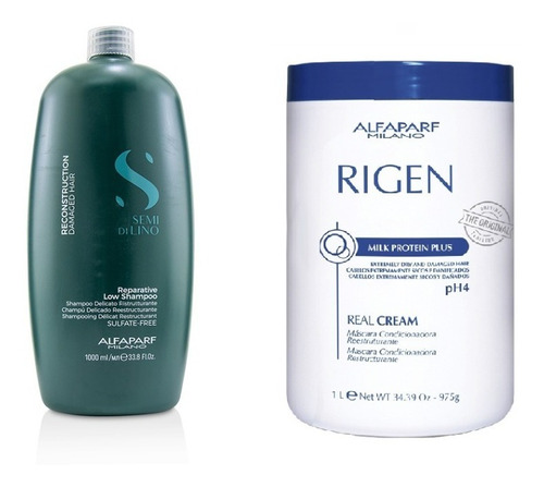 Kit Shampoo Reparative 1l + Máscara Rigen Milk Protein Plus