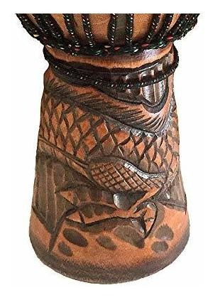 Dragon JIVE Djembe Drum African Bongo Congo Wood Drum Deep Carved Solid Mahogany Goat Skin Professional Quality 16 High 