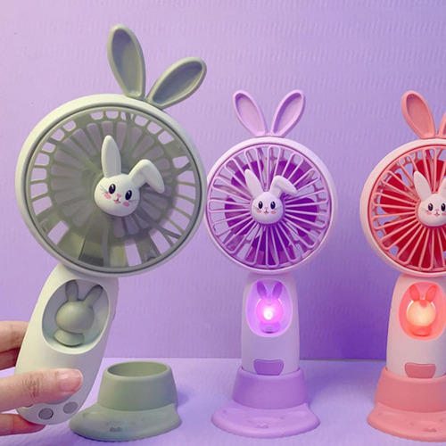 Ventilador De Mano Silencioso Usb Recargable Mini Verde