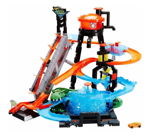Pista Hot Wheels Ultimate Autolavado Cocodrilo Con Carro