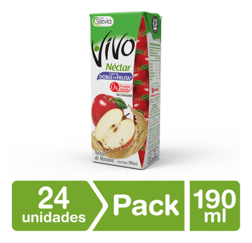 Pack 24 - Vivo Néctar Manzana 190 Ml