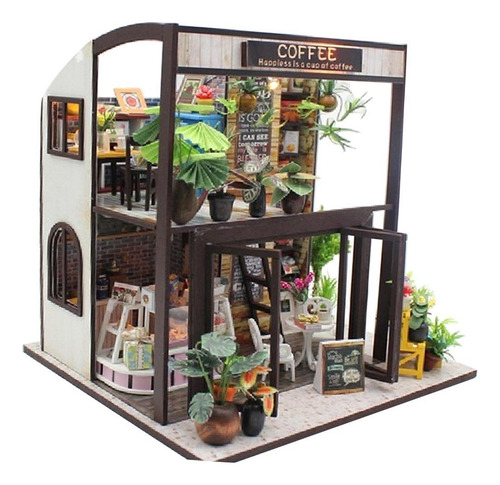 1:24 Diy Time Travel Coffee Kit De Casa De Muñecas En Y