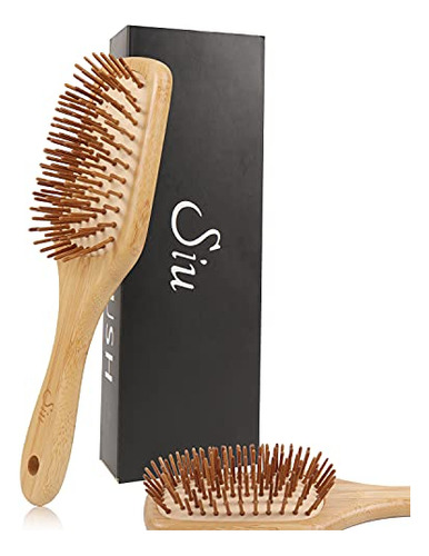 Siu Cepillo De Cabello De Acolchado De Bambú Cepillo 6jwjw