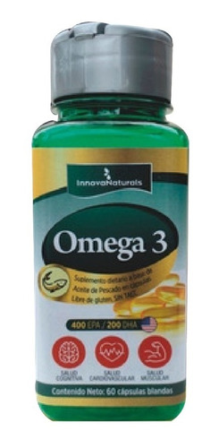Omega 3 Concentrado | 100% Puro | Certificado Ifos | 60 Cáps