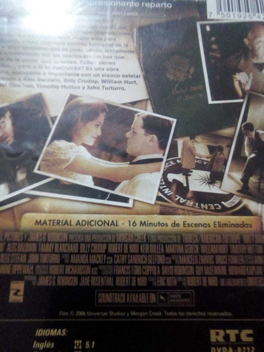 El Buen Pastor Dvd Angelina Jolie Robert De Niro Matt Damon