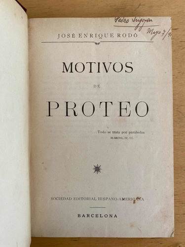 Motivos De Proteo - Rodo, Jose Enrique