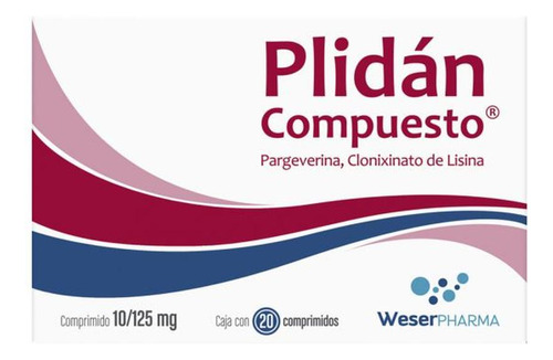 Plidán Compuesto 10 Mg / 125 Mg Con 20 Comprimidos