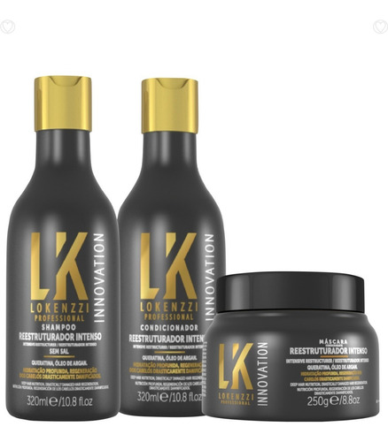 Kit Lokenzzi Reestruturador Shampoo + Condiciondor + Mascara