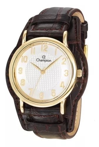 Relógio Champion Dourado Magnum Feminino Conformável Leve Colar e Brincos  Folheados Luxo CN25690D