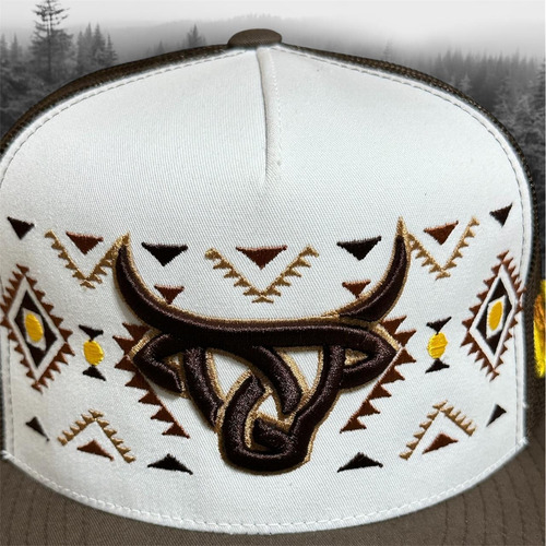 Gorras Yupoong Diseño Vaquero Bordado Frontal Y Lateral 3d Lost / Calf-gold Ajustable Bordado 3d