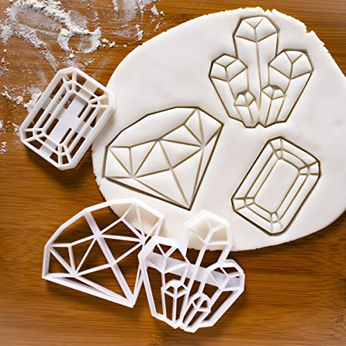 Juego De 3 Cortadores De Galletas Con Piedras Preciosas (dis