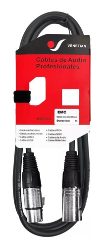  Cable Mic Canon Xlr Macho Hembra 50cm Venetian Emc01005