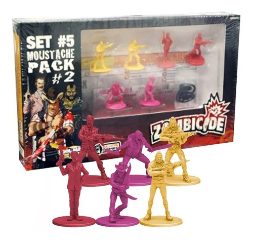 Zombicide Set #5 Moustache Pack #2 Kickstarter Nuevo Inglés