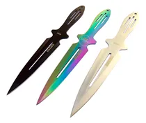 Comprar Set Dagas Lanzadores Cuchillo X3 Kunai Tk6-1 Antebrazo Acero