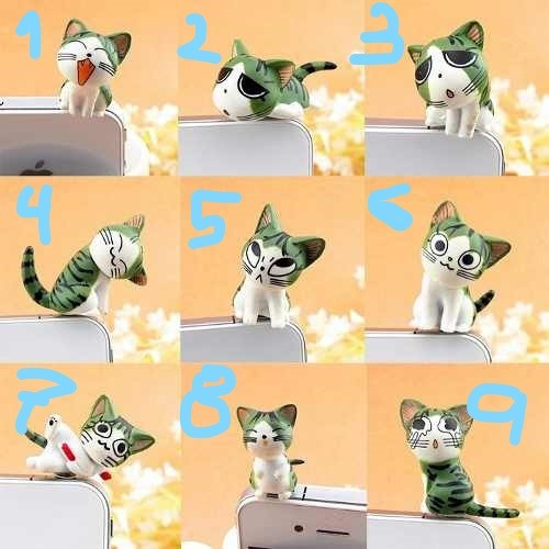 Ear Plug Antipolvo Celular Gato Cómic Solo Quedo El 2, 3 Y 5