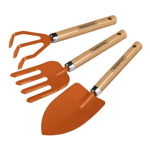 Conjunto Para Jardim Tramontina 3 Peças Metalicas E Madeira