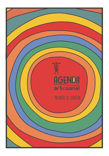 Imagen 1 de 2 de Agenda Artesanal Perpetua - Palabras Al Corazon - Multicolor
