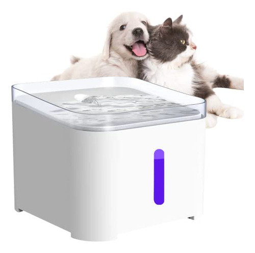 Pet Water Fountain - 2l Low Noise Automatic Cat Water D...