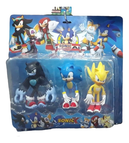 Muñecos Sonic The Hedgehog - Set X 3