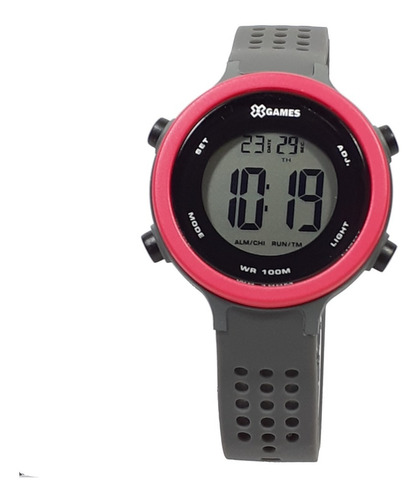 Relógio Feminino X-games Xfppd071  Vermelho Pulseira Cinza