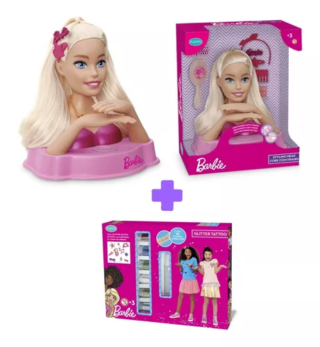 Barbie Para Pentear E Maquiar Boneca Barbie Brinquedo Menina