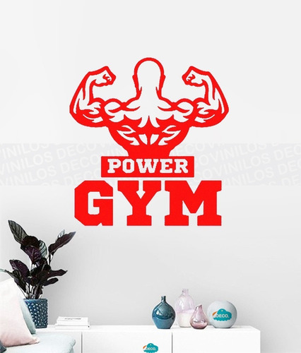 Vinil Decorativo Deporte Power Gym