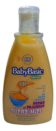  Baby Basic Niños Acondicionador Acondicionador de avena y miel en botella de 210mL de 230g por 1 unidad