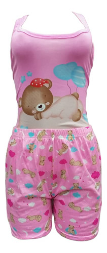 Pijama Short De Dama Talla L, Xl, Xxl, Xxxl