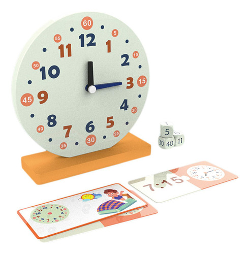 Reloj De Madera Actividad De Material Didáctico Preescolar
