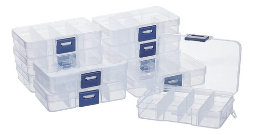 Nbeads Paquete De 10 Cajas Organizadoras De Plastico De 8 Re