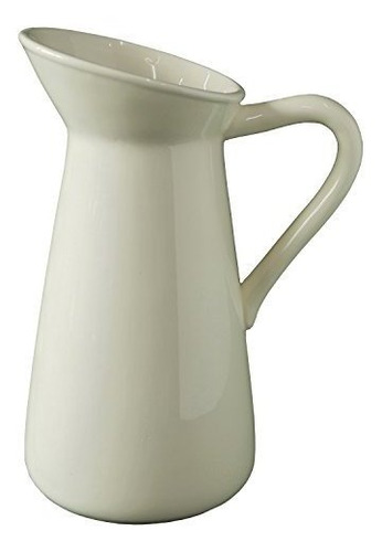 Hosley Jarra De Ceramica Blanco De 10 Pulgadas De Alto Para